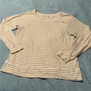 Maurice’s Yellow and White Striped Sweatshirt - Size L